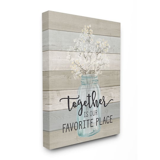 Stupell Industries Together Is Our Favorite Place Canvas Wall Art